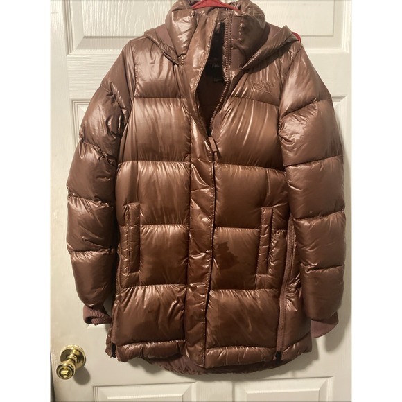 North Face Torrey's Goose Down Maroon Purple Parka Puffer Coat Jacket - Sz S - Picture 1 of 13